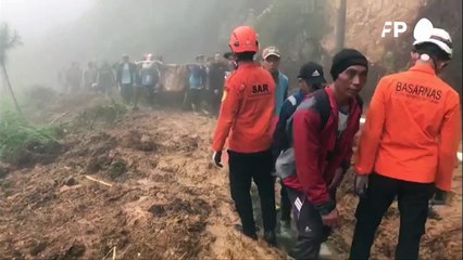 Más de una decena de muertos en deslizamiento de terreno en Indonesia