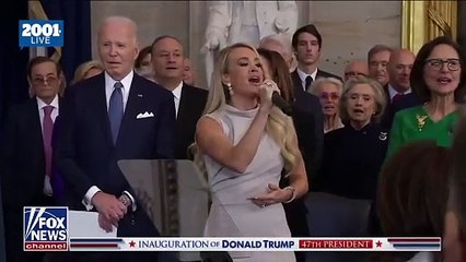 Tras fallo técnico, Carrie Underwood cantó a acapela en la investidura de Donald Trump