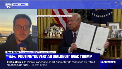 Investiture de Donald Trump: Vladimir Poutine se dit "ouvert au dialogue" avec le 47e président des États-Unis