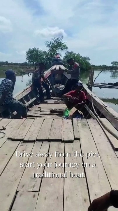 The start of the journey, along the calm blue sea.