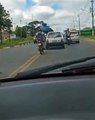 Biker and Car get into road rage