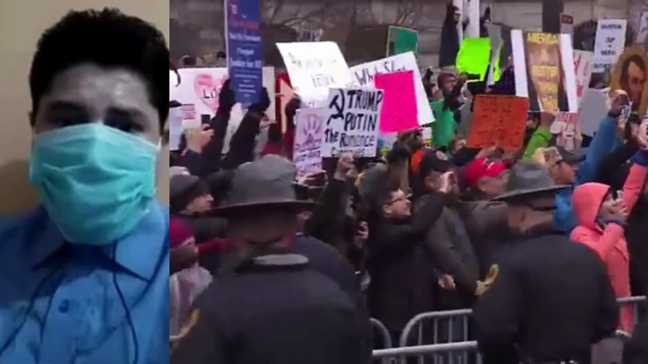 President Donald Trump's motorcade heads to white house  USA  America