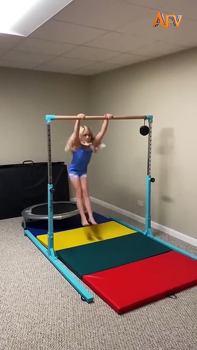 Legend says, she still hangin' there #funny #fail #gymnastics #AFV