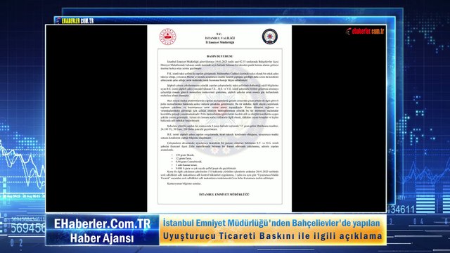 İstanbul Emniyet Müdürlüğü'nden Bahçelievler'de yapılan Uyuşturucu Ticareti Baskını ile ilgili açıklama