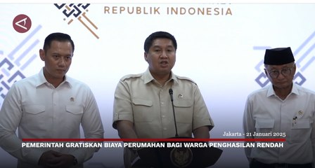 Pemerintah gratiskan biaya perumahan bagi warga penghasilan rendah