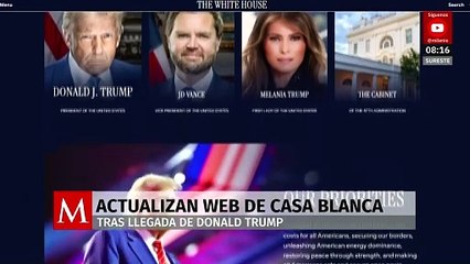 “America is back”: Trump presenta nuevo sitio web de la Casa Blanca