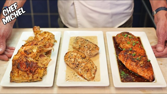 Poulet Mariné de 3 façons : à la moutarde, au sirop d'érable et au poivre !