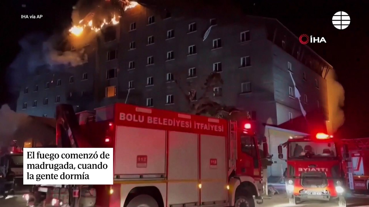 Incendio mortal en un hotel de una estación de esquí en Turquía