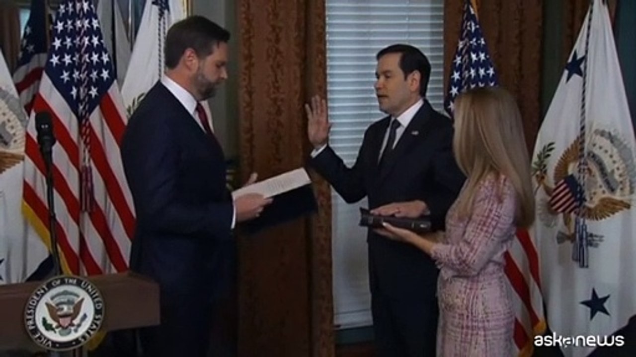 Marco Rubio giura da Segretario di stato Usa davanti a JD Vance