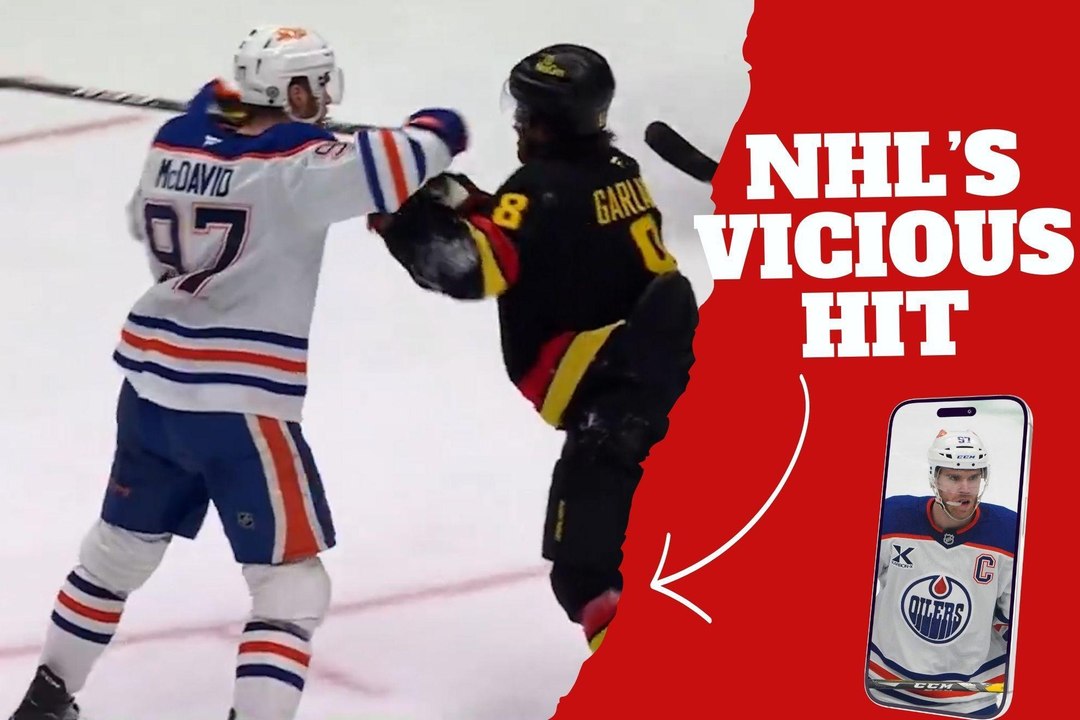 NHL dangerous play! Edmonton Oilers star gets suspended after hitting a rival on the face with hockey stick