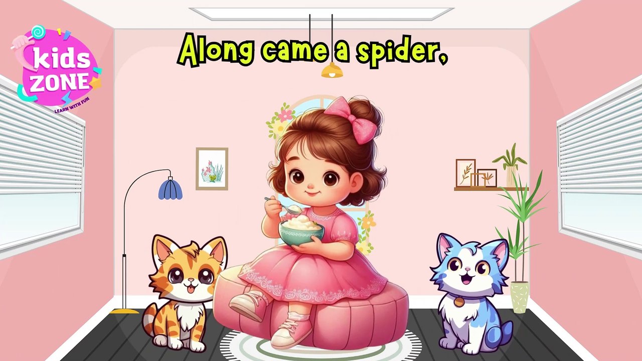 Little Miss Muffet | Classic Nursery Rhyme for Kids | Fun & Educational Video!