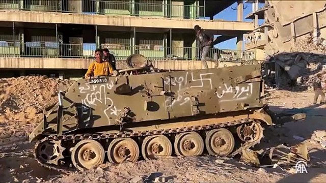Kassam Tugayları tarafından parçalanan İsrail ordusuna ait araçlar görüntülendi