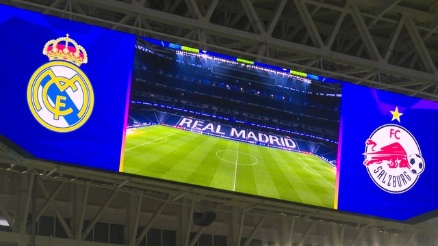 El Salzburgo se entrena en el Bernabéu antes de su encuentro de Champions con el Real Madrid