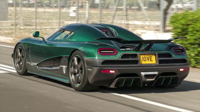 1 of 5 Koenigsegg Agera S 'Green Goblin' - Accelerations & Start Up Sounds !