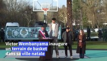 Wembanyama inaugure un terrain de basket dans sa ville natale du Chesnay