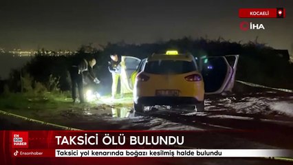 Kocaeli'de taksici yol kenarında boğazı kesilmiş halde bulundu