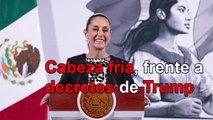Calma y cabeza fría frente a decretos de Trump, pide Sheinbaum