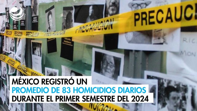 México registró un promedio de 83 homicidios diarios durante el primer semestre del 2024