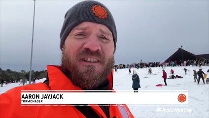 Sledders come out in droves after historic storm sweeps Houston