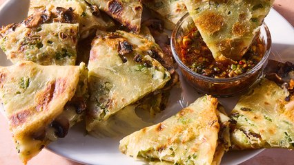 This Scallion Pancake Quesadilla Is The Dinner Mash-Up We Dream Of