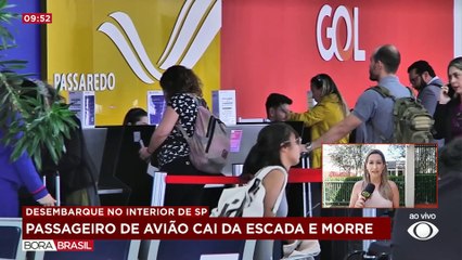 Passageiro cai de escada de desembarque de avião e morre em SP