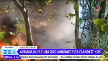 La Marina inhabilita 2 laboratorios clandestinos en Culiacán, Sinaloa