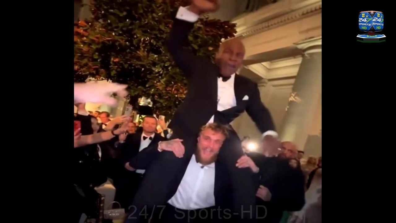 Jake Paul Puts Mike Tyson on His Shoulders at Donald Trump's Inauguration Party as the Pair Reunite