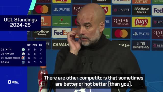 Pep admits City haven't been good enough ahead of crucial PSG clash