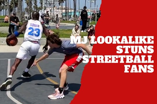Is it really him? Michael Jordan lookalike stuns bystanders on street basketball court