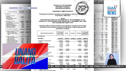 Bicam report ng 2025 nat'l budget na ni-ratify ng Kongreso, may mga blangko, ayon kay Kabataan Party-list Rep. Manuel | Unang Balita