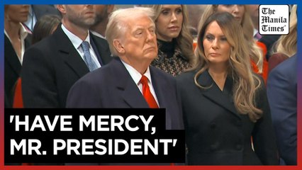 Trump participates in a prayer service at National Cathedral