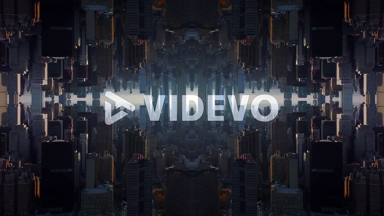 Backwards reveal of downtown buildings in metropolis