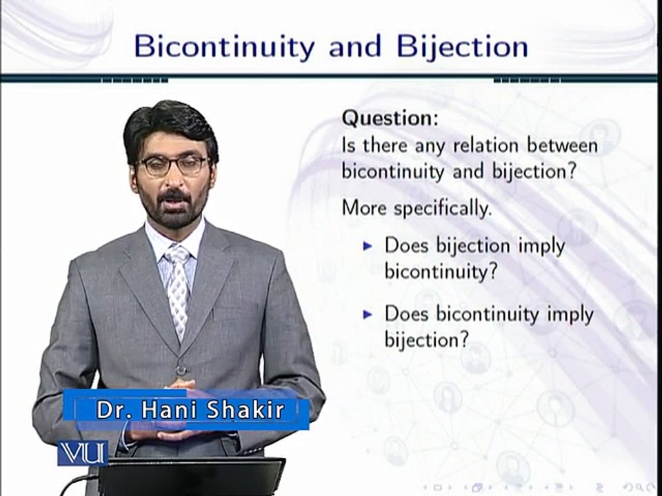 Topology Lecture 93 Bicontinuity and bijection in Topology in Urdu
