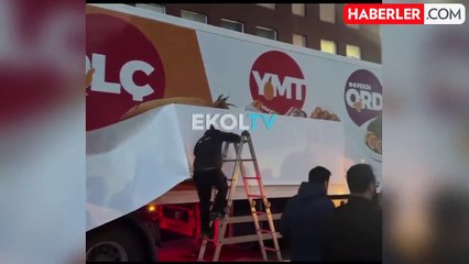 Yangın faciasının önüne geçen skandal! Tırdaki görsel gece operasyonuyla kapatıldı