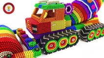 DIY - Cómo hacer un camión de hormigón combinado con un rodillo a partir de bolas magnéticas | ASMR