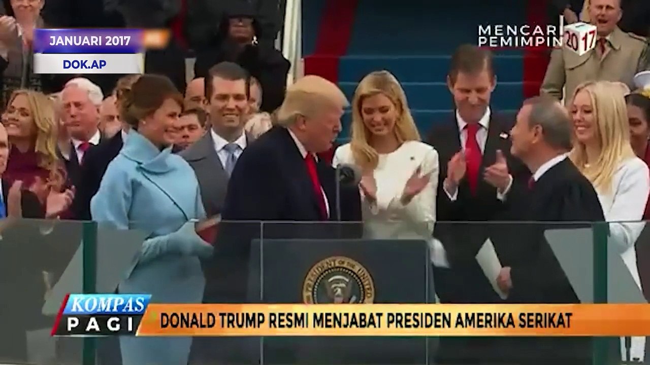 Simak Sumpah dan Janji Donald Trump Sebagai Presiden AS di Tahun 2017 - ARSIP KOMPAS