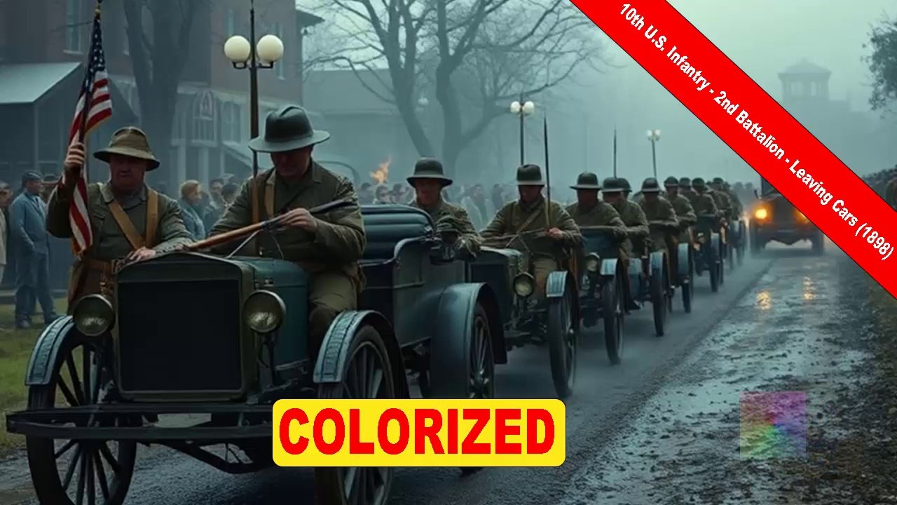 71st Regiment, Camp Wyckoff (1898) | Old Colorized Movie