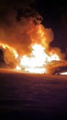 Car fire off the A35 near Burley, 21st January 2024 (video: Harry Madgwick )
