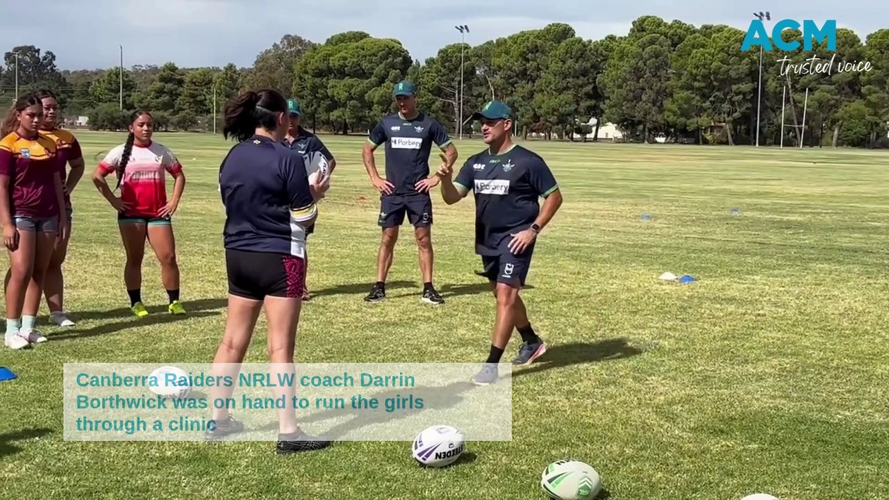 Canberra Raiders NRLW clinic held at Jubilee Oval