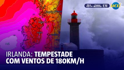 Tempestade Eowyn atinge a Irlanda com ventos de 180km/h