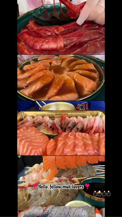 #24 Chinese food Mukbang ASMR | Shrimps, prawns and salmon with soy sauce #asmr #mukbang #spicyfood