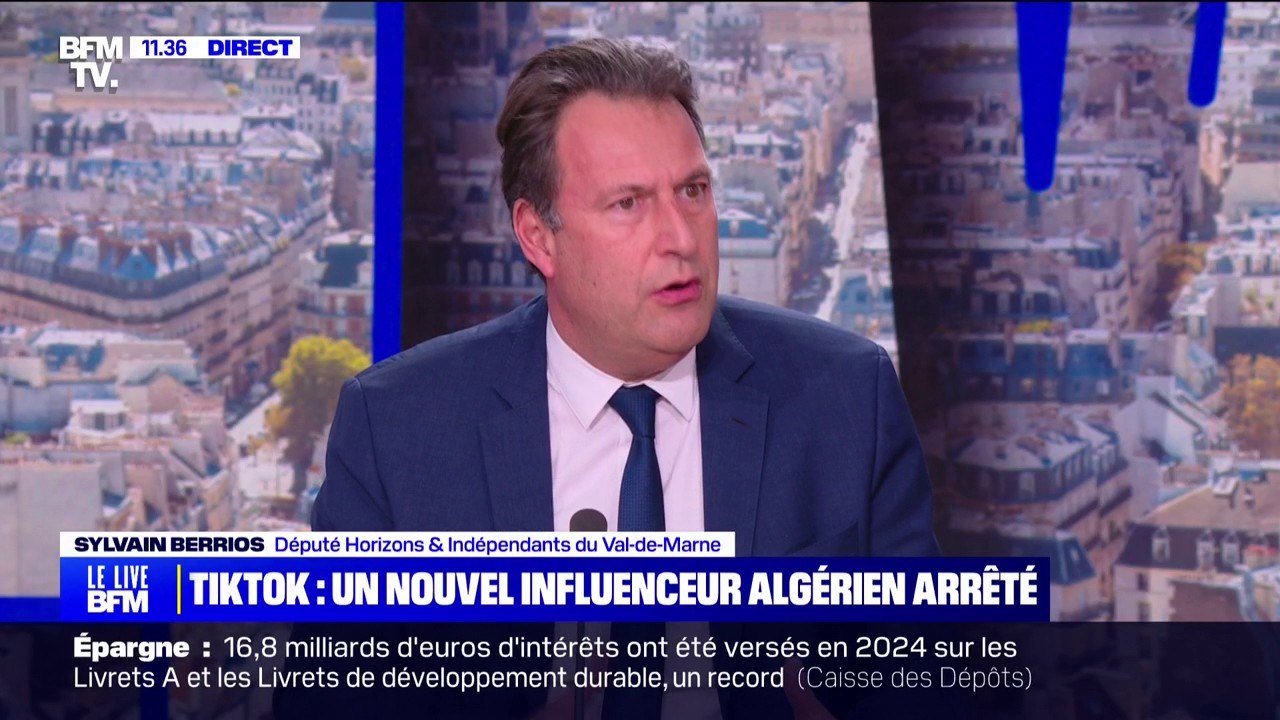 Nouvel influenceur algérien arrêté: pour Sylvain Berrios (Horizons), "il faut suspendre les accords de 1968"