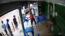 Marido joga mesa de bar em mulher por causa de roupa: “Curta demais”