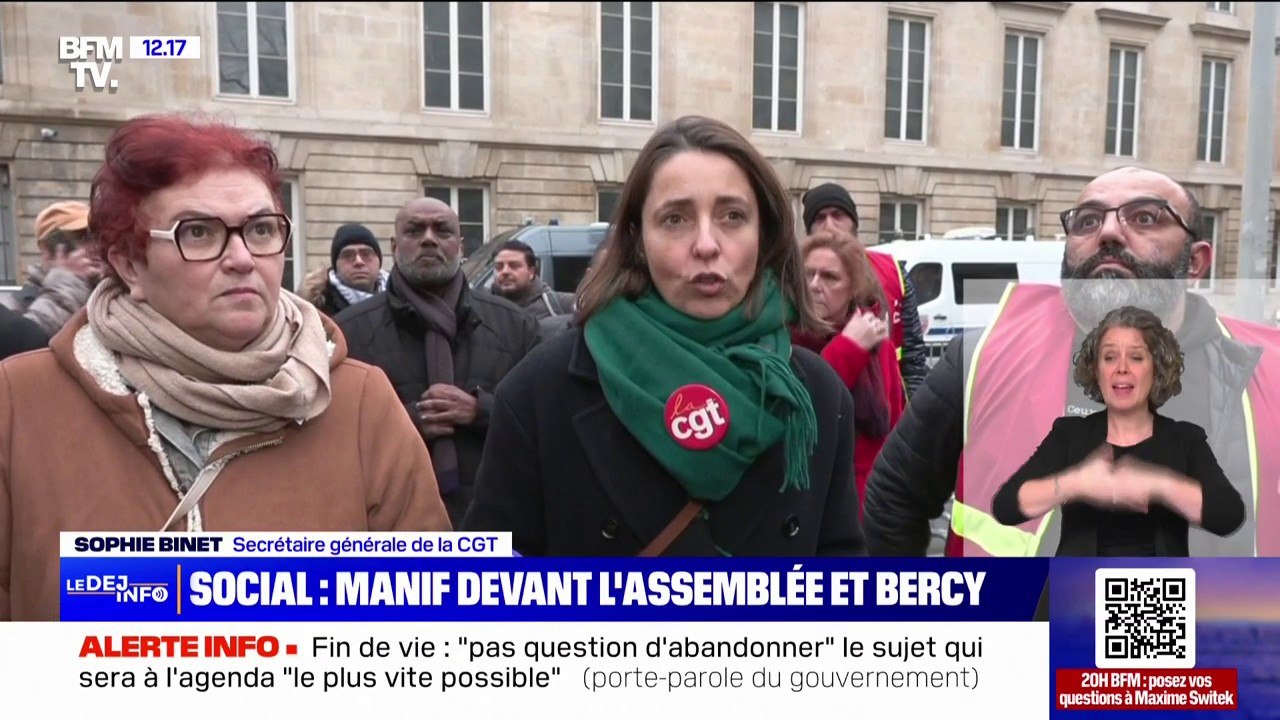 Plans sociaux: "Nous attendons des réponses du gouvernement qui doit se faire respecter", déclare Sophie Binet, secrétaire générale de la CGT