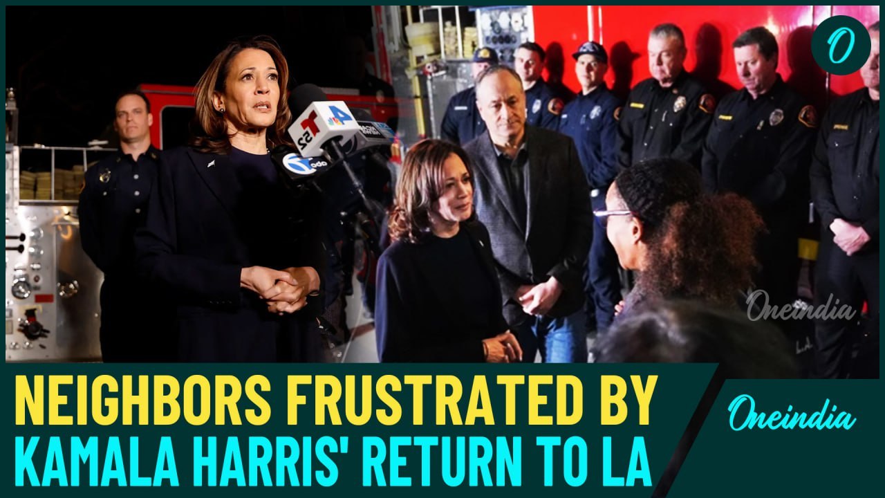 California LA Wildfires: Unemployed Kamala Harris’ Returns LA Home, Neighbours Annoyed By Ex-VP