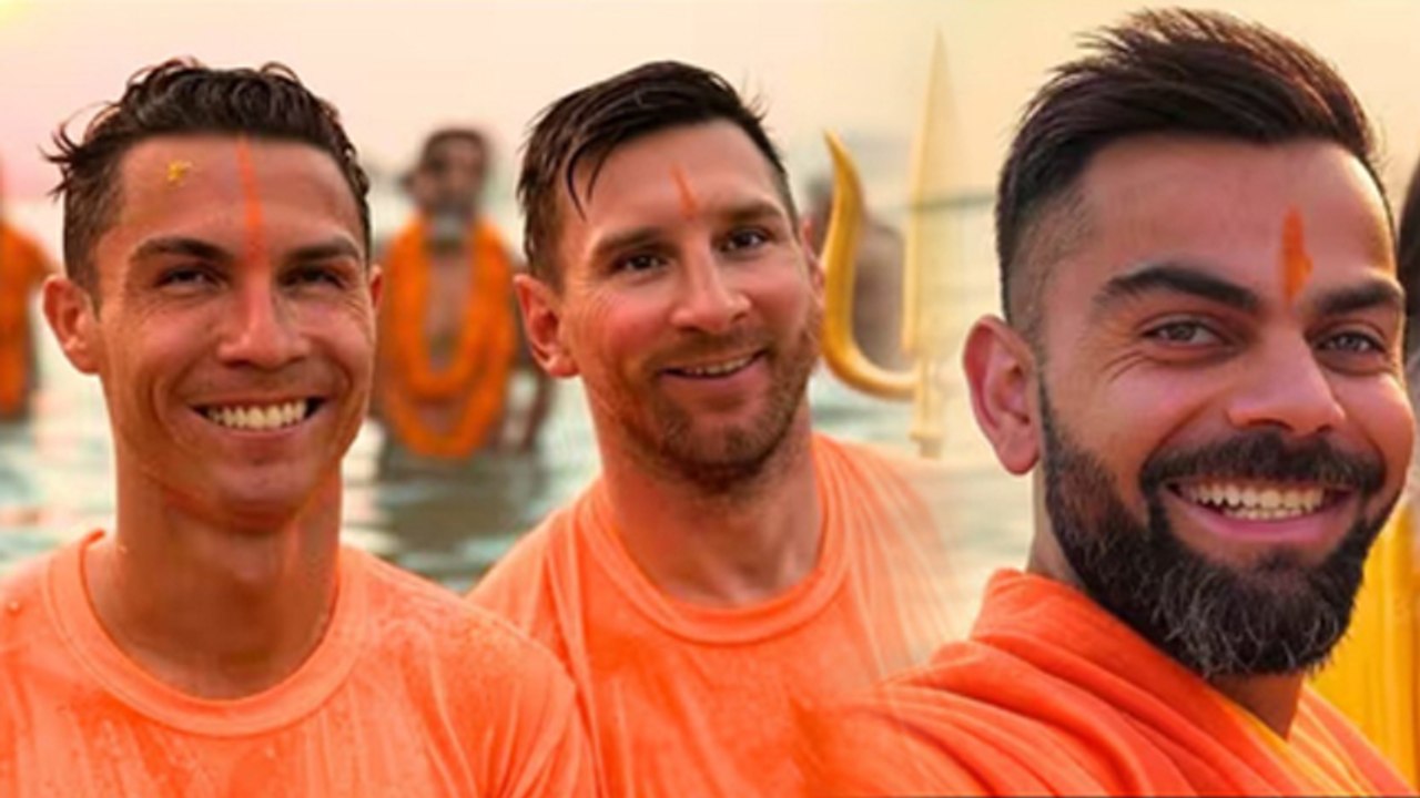Fact Check: Cristiano Ronaldo Lionel Messi and Virat Anushka Maha Kumbh AI Generated Photos Viral