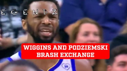 Andrew Wiggins and Branding Podziemski get into a verbal altercation, 'F**k is you talking about'