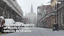 Nueva Orleans recibe una nevada histórica después de 16 años