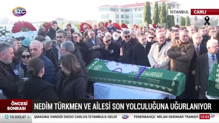 Yazarımız Nedim Türkmen ve ailesine veda... Cenaze namazı kılınıyor