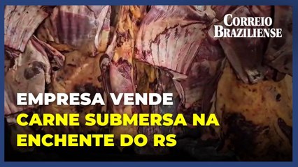 Empresa revendeu 800 toneladas de carne estragada submersa na enchente do RS